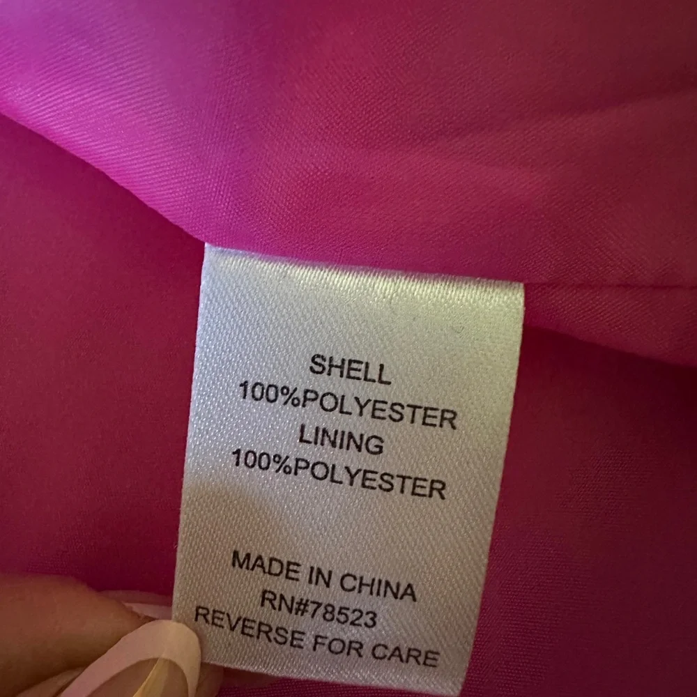 Talie Faux Fur Coat Women’s Vibrant Magenta Sz Small Winter Jacket Pockets side - Picture 6 of 10